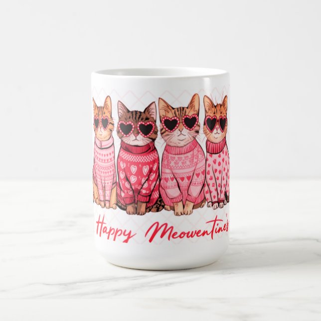 Happy Meowentines Day Cat Tasse (Mittel)
