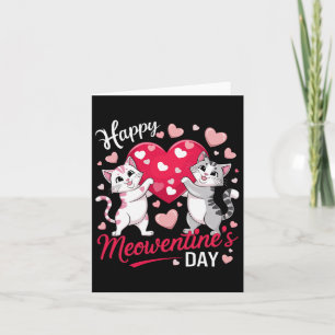 Happy Meowentine's Day Funny Niedlich Cat Lover Va Karte