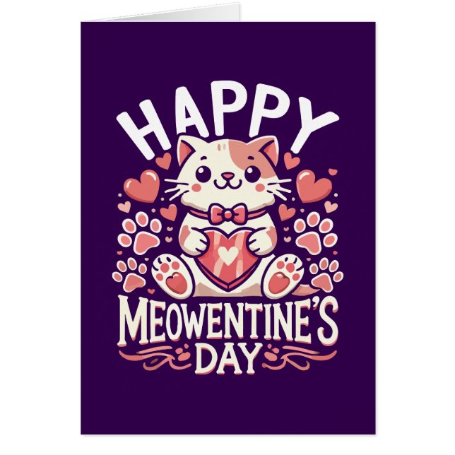 Happy Meowentine's Day - Niedlicher Cat Valentinst (Vorne)