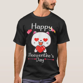 Happy Meowentine's Day Valentine Cat Lover Herz C T-Shirt