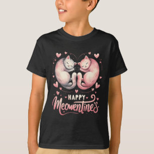 Happy Meowentins Niedliche Valentine Cat Lover Cou T-Shirt