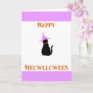 Happy Meowlloween Halloween Card Karte