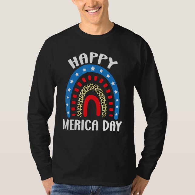 Happy Merica Tag 4. Juli T-Shirt (Vorderseite)