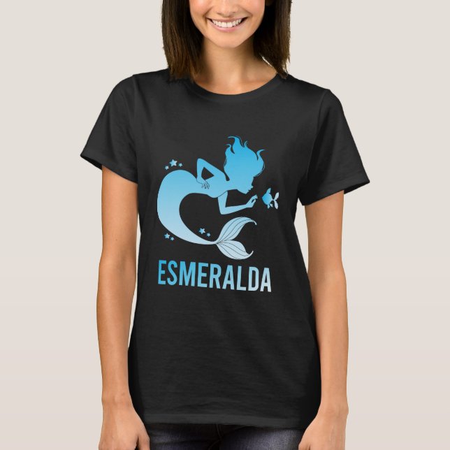 Happy Mermaid - Esmeralda Name T-Shirt (Vorderseite)