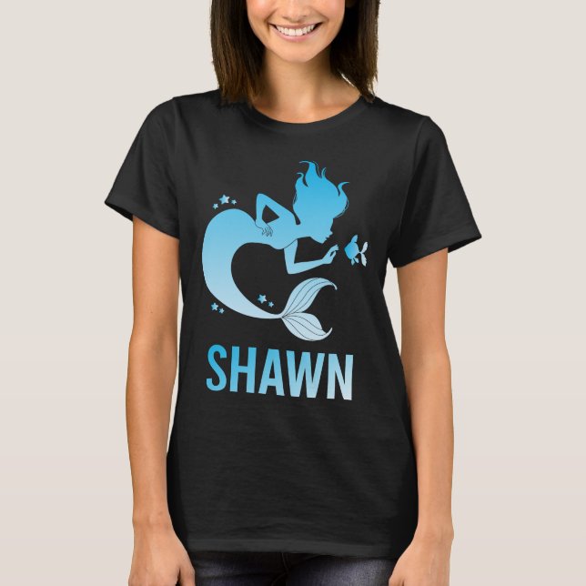 Happy Mermaid - Name Shawn T-Shirt (Vorderseite)