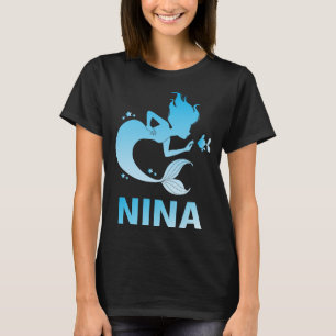 Happy Mermaid - Nina Name T-Shirt