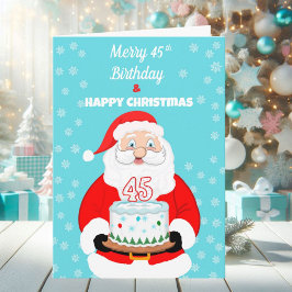 Happy Merry 45. Geburtstag Weihnachten Weihnachten Karte