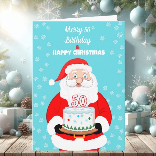 Happy Merry 50. Geburtstag Weihnachten Weihnachten Karte (Von Creator hochgeladen)