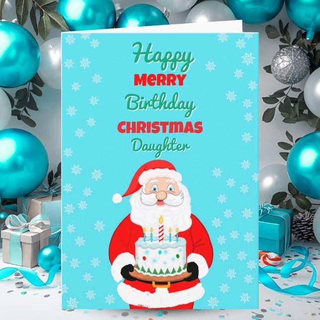 Happy Merry Birthday Weihnachten-Tochter Karte (Von Creator hochgeladen)