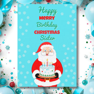Happy Merry Birthday Weihnachten Weihnachtsgebäck  Karte