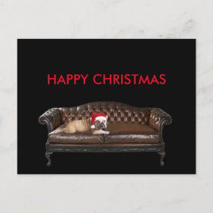 Happy Merry Christmas Funny Ironic Postcard Feiertagspostkarte