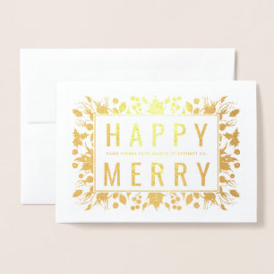Happy Merry Holiday Folienkarte