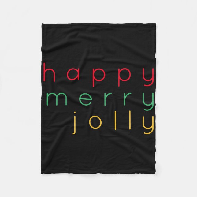 Happy Merry Jolly Girls T Shirt  Fleecedecke (Vorderseite)