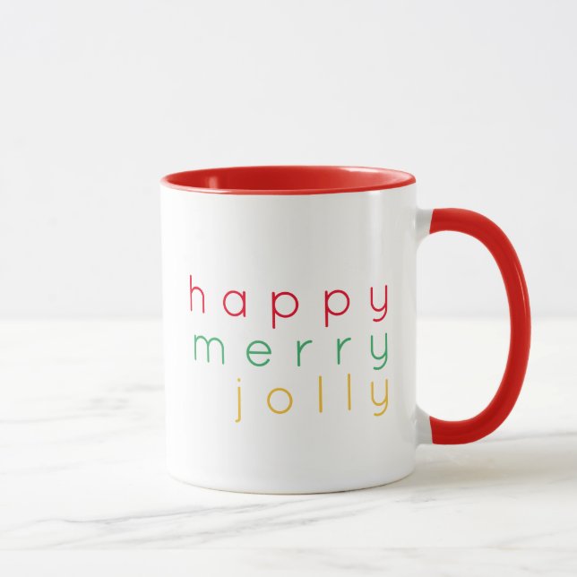 HAPPY MERRY JOLLY Red Combo Tasse (Rechts)