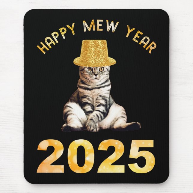 Happy Mew Year 2025 Mousepad (Vorne)