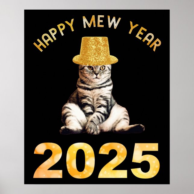 Happy Mew Year 2025 Poster (Vorne)