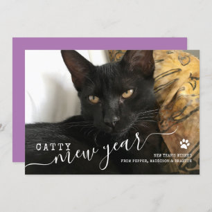 Happy Mew Year Cat Foto New Year Holiday Card Feiertagskarte