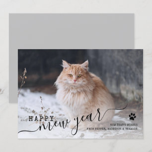 Happy Mew Year Cat Foto New Year Holiday Card Feiertagskarte