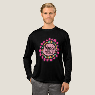 Happy Mind Happy Life Motivierend Grafik Design Tri-Blend Shirt