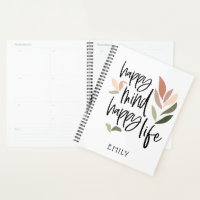 Happy Mind Happy Life Motivierend Quote