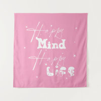 Happy Mind Happy Life Niedlich Tapestry
