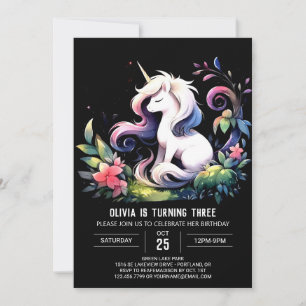 Happy Minimalistisch Horse Birthday Einladung