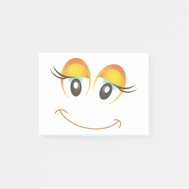 HAPPY MIRL FACE POST-IT KLEBEZETTEL (Vorderseite)