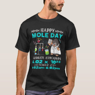 Happy Mole Day 23. Oktober Chemie Wissenschaft T-Shirt