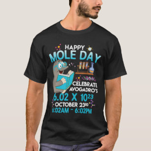 Happy Mole Day 23. Oktober Chemistry Teacher Stud T-Shirt