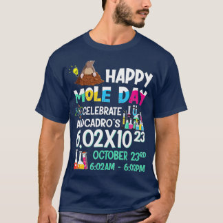 Happy Mole Day Oktober Chemistry Avogadros T-Shirt