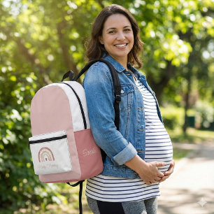 Happy Mommy Boho Rainbow Backpack Bedruckter Rucksack