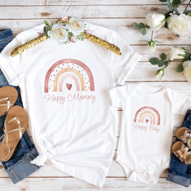 Happy Mommy Boho Rainbow T - Shirt (Von Creator hochgeladen)
