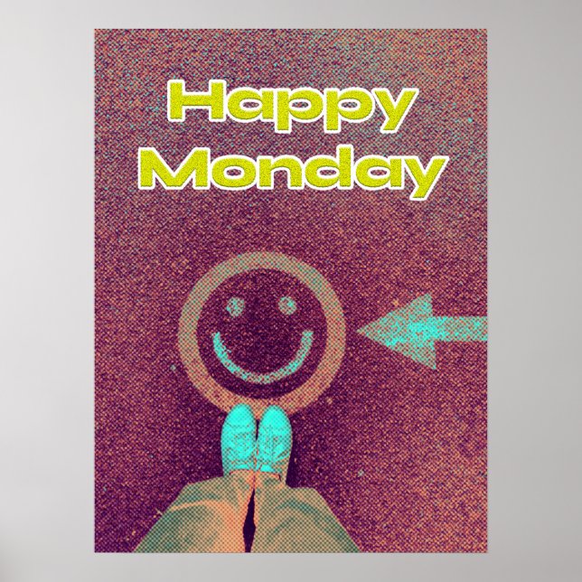 Happy Monday Funny Poster (Vorne)