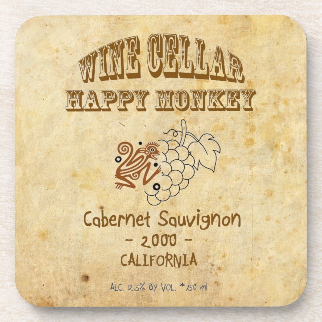 Happy Monkey Cork Untersetzer! Getränkeuntersetzer (Vorderseite)