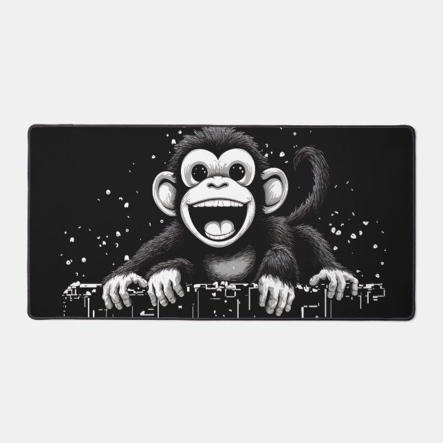 Happy Monkey Desk Mat Schreibtischunterlage (Vorderseite)