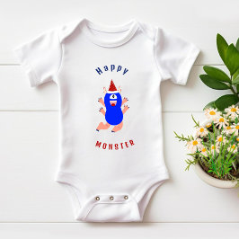 Happy Monster Baby Strampler