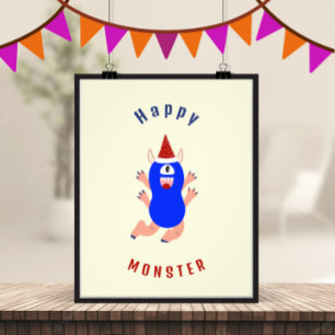 Happy Monster Fotodruck