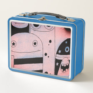 HAPPY MONSTER GRAFFITI DIY INITIAL Metal Lunchbox