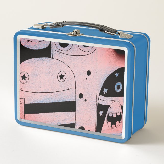 HAPPY MONSTER GRAFFITI DIY INITIAL Metal Lunchbox (Vorderseite)