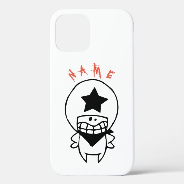 HAPPY MONSTER IPHONE 12 FALL DIY NAME Case-Mate Case-Mate iPhone Hülle (Rückseite)