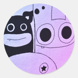 HAPPY MONSTER KUSTOMIZABLE-Aufkleber Runder Aufkleber