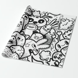 HAPPY MONSTER Wrapping Paper Geschenkpapier