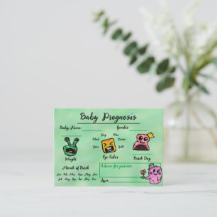 Happy Monsters Baby Prognosis Card Begleitkarte