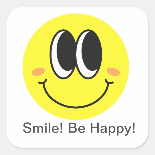Happy Mood Smiley Sticker Pack 3"x3" (Vorderseite)
