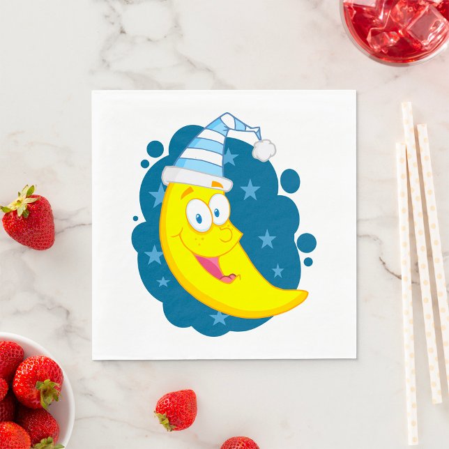 Happy Moon Face Serviette (Von Creator hochgeladen)