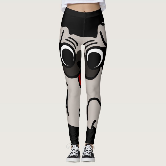 Happy Mops Leggings (Vorderseite)