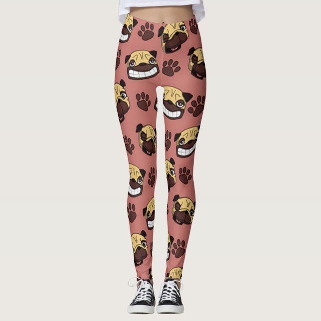 Happy Mops Leggings (Vorderseite)
