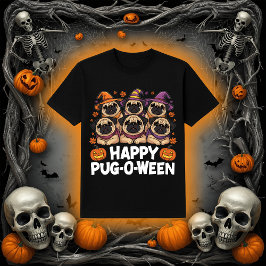 Happy Mops-O-Ween | Adorable Halloween Mops Hunde T-Shirt