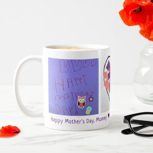 Happy Mother Day 3 Foto Custom Kid's Art Kaffeetasse (Von Creator hochgeladen)