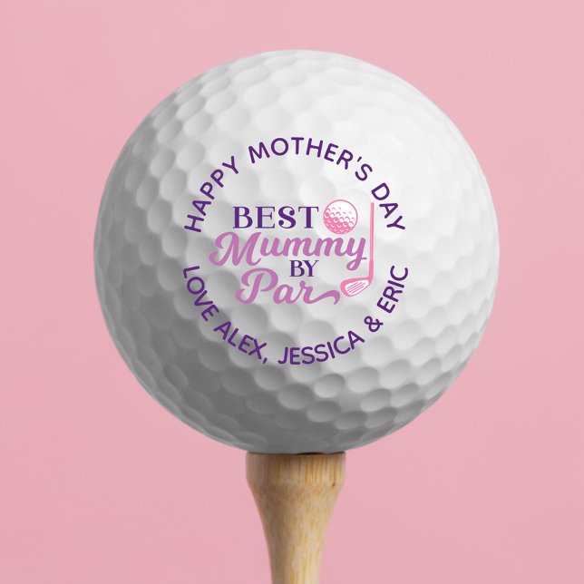 Happy Mother Day Best Mummy By Par Personalisiert Golfball (Happy Mother's Day Best Mummy By Par Personalized Golf Balls)